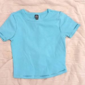 Bright blue tee